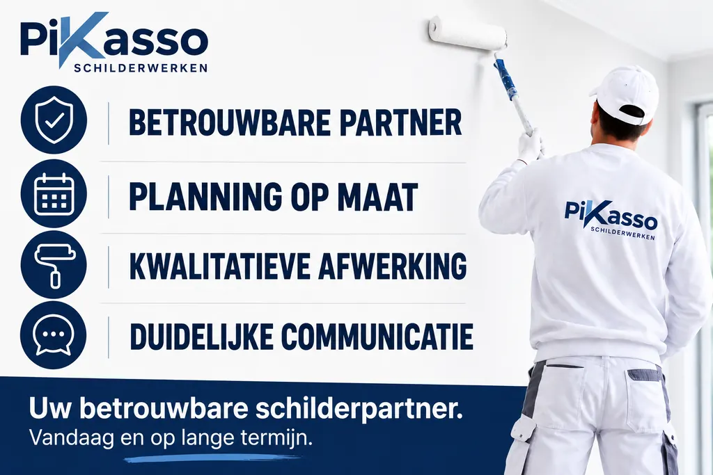Onderaanneming schilderwerken: schilders van Pikasso op een werf van een hoofdaannemer